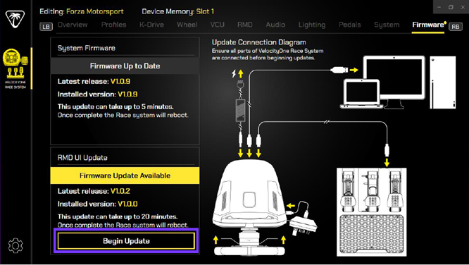 VelocityOne Race - Firmware Update