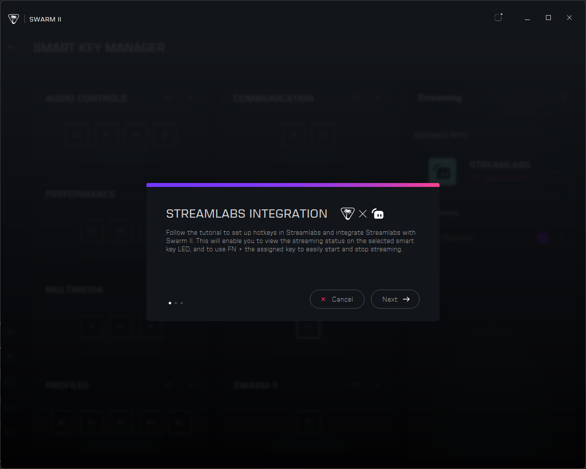 Smart Keys - Linking Swarm II And Streamlabs