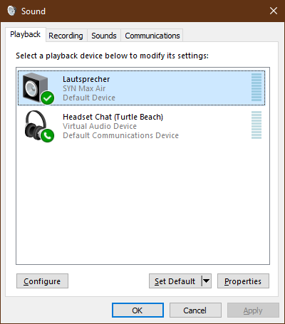 Syn Max Air - Configuration of Game and Chat Audio Mix