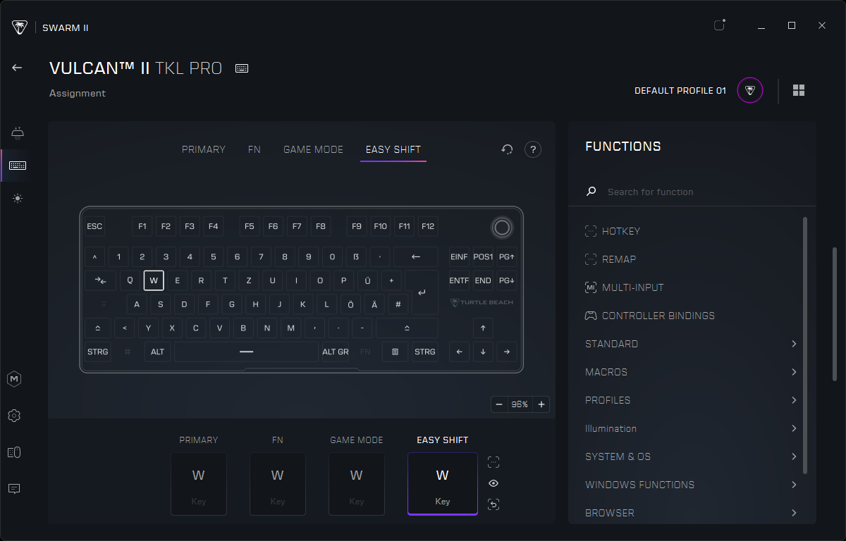 Swarm II - Button Assignments for your keyboard