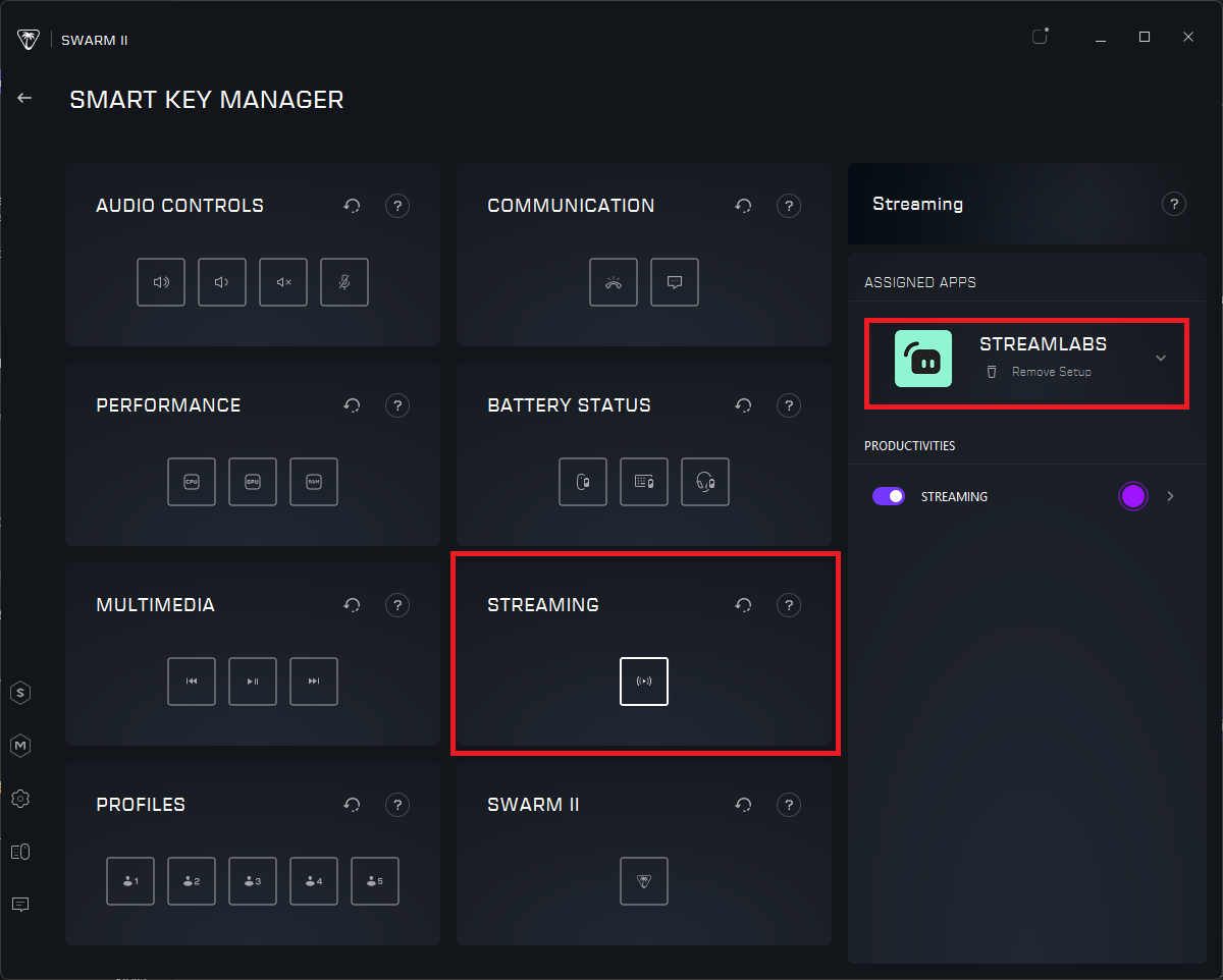 Smart Keys - Linking Swarm II And Streamlabs