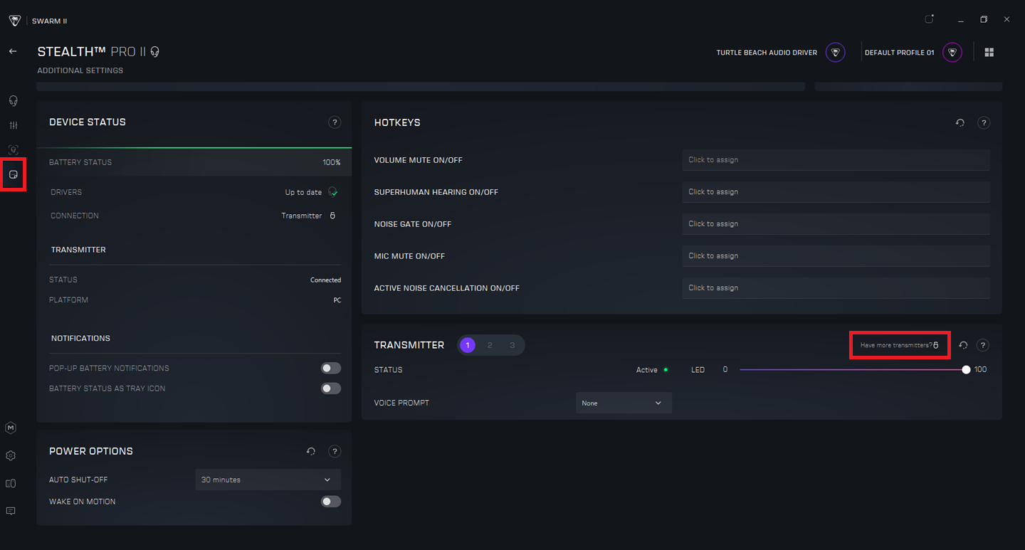 Stealth Pro II PC - Adding/Using Additional Transmitters