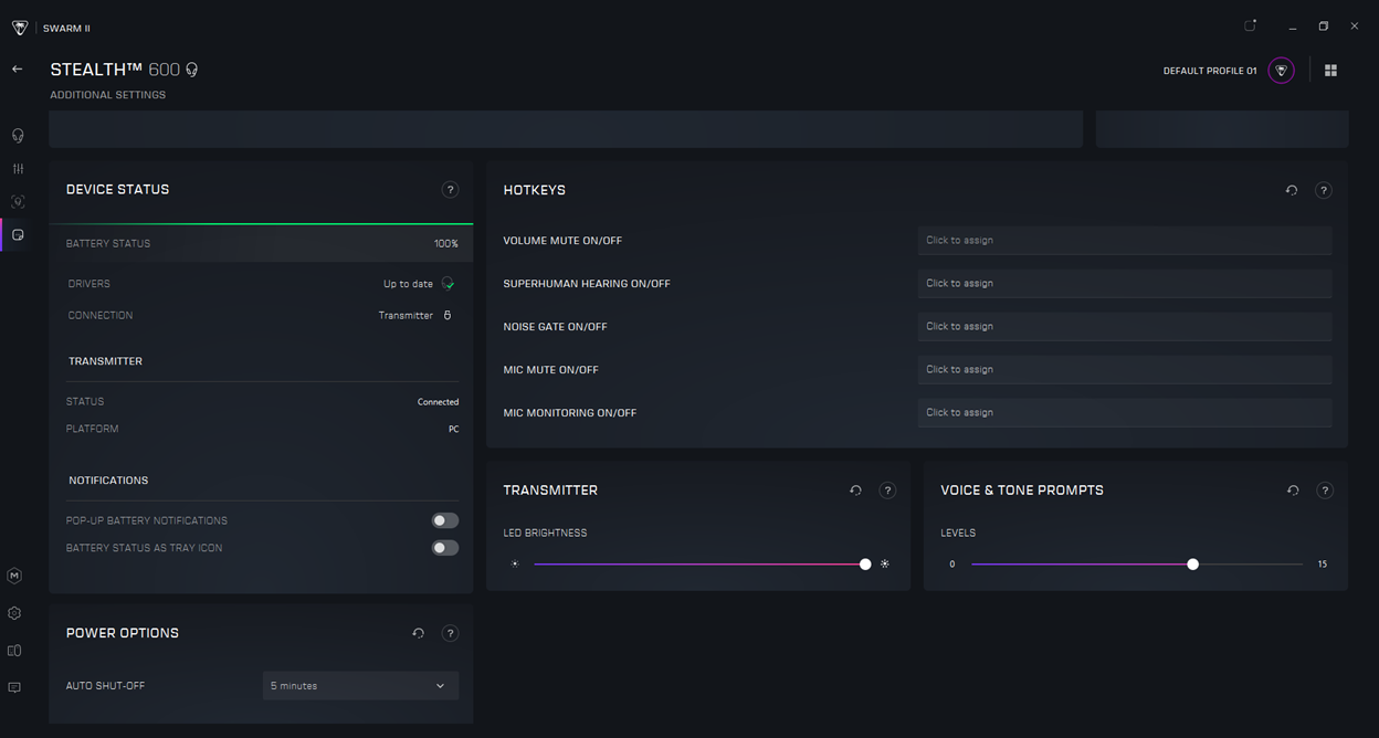 Stealth 600 Gen 3 (PC Version) - Swarm II App (Desktop Version)
